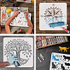 5Pcs 5 Styles PET Hollow Out Drawing Painting Stencils DIY-WH0394-0006-4