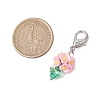 Resin & Glass Beaded Pendant Decorations HJEW-MZ00168-05-3