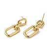 Rack Plating Brass Hollow Oval Dangle Stud Earrings for Women LS-EJEW-Z019-13G-2