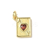Brass Micro Pave Cubic Zirconia Charms KK-I276-52G-1