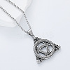 Vintage Viking Trinity Knot 304 Stainless Steel Pendant Box Chain Necklaces for Men KA7210-1
