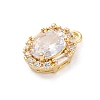 Brass Micro Pave Clear Cubic Zirconia Pendants LS-KK-Z084-09G-01-2