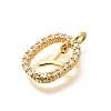 Brass Micro Pave Cubic Zirconia Pendants ZIRC-P123-01G-Y01-2
