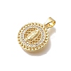 Brass Micro Pave Cubic Zirconia Pendants KK-D431-039G-2