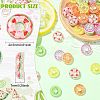 40Pcs 5 Colors Fruit Transparent Resin Cabochons CRES-CJ0001-85-2