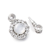 Brass Micro Pave Clear Cubic Zirconia Box Clasps KK-P291-28P-2