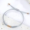 Stylish Unisex Round Brass Bead Braided Bracelets OJ1564-5-2