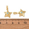 Brass Micro Pave Light Sky Blue Cubic Zirconia Pendants CU-CBADD64-06G-3