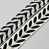 Ethnic Style Floral Pattern Embroidery Polyester Ribbons OCOR-WH0104-25C-1