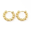 Brass Ball Beaded Hoop Earrings for Women X-EJEW-B013-05-1