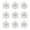 Tibetan Style Alloy Chandelier Components Links TIBE-TAG0001-01-7