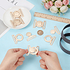 6 Sets Zinc Alloy Side Release Buckles FIND-BC0019-63LG-3