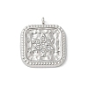 304 Stainless Steel Rhinestone Pendants STAS-Z122-55P-1