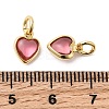 Brass Pave Cubic Zirconia Pendants KK-Z137-21G-04-3
