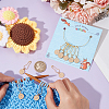 10Pcs 10 Style Number Alloy Enamel Pendant Stitch Markers HJEW-NB00032-3