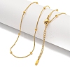 Round Brass Snake Chain Necklaces for Women NJEW-G084-04G-1