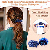 2Pcs 2 Colors Chic Solid Color French Satin Pigtail Hair Tie for Elegant Hairstyles OHAR-TA0001-11-5