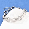 304 Stainless Steel Link Chain Bracelets for Women BJEW-Z154-01P-1
