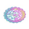 201 Stainless Steel 3D Rotating Hanging Wind Spinner STAS-T064-94-2