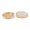 Real 18K Gold Plated Brass Micro Pave Clear Cubic Zirconia Pendants ZIRC-J039-14G-C-2
