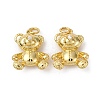 Brass Micro Pave Cubic Zirconia Pendants KK-P308-19G-1