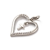 Brass Micro Pave Cubic Zirconia Pendants KK-U033-10P-01-2