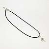 Treble Clef Zinc Alloy Pendant Necklaces with Waxed Cord and Iron Findings NJEW-R228-20AS-2