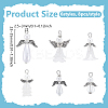 48Pcs 6 Styles Acrylic Pendants PALLOY-PH01811-2