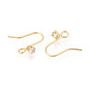 Brass Pave Clear Cubic Zirconia Earring Hooks KK-T077-17G-02-2