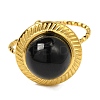Round Natural Mixed Stone Finger Rings RJEW-Q822-46G-3