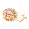 Brass Micro Pave Clear Cubic Zirconia Box Clasps LS-KK-E052-01C-G02-3