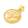 Natural Yellow Shell Carved Moth Pendants KK-D537-04G-01-2