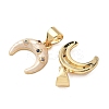 Brass Micro Pave Colorful Cubic Zirconia Enamel Charms KK-G536-21G-2
