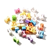 UV Plating Opaque Acrylic European Beads SACR-Z007-01I-1