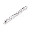 Brass Clear Horse Eye Cubic Zirconia Links Connectors ZIRC-G170-21P-3