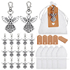 24Pcs Angel & Fairy Tibetan Style Alloy Pendant Decorations HJEW-GA0001-54-1