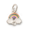 925 Sterling Silver Colorful Enamel Charms STER-C014-02B-S-1