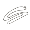 Non-Tarnish 201 Stainless Steel Box Chain Necklaces STAS-P101-45P-1