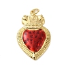 Rack Plating Brass Enamel Pendants KK-S372-01G-03-1