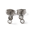 304 Stainless Steel Stud Earrings Findings LS-STAS-WH0029-44A-P-2
