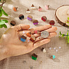 DIY 12 Pairs 12 Style Two Tone Resin & Walnut Wood Stud Earring Findings DIY-CW0001-35-6