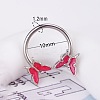 316L Stainless Steel Micro Pave Cubic Zirconia Hoop Nose Rings WG5D603-02-1