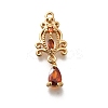 Brass Micro Pave Cubic Zirconia Pendants KK-K378-65G-01-1