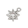 Brass Pave Clear Cubic Zirconia Pendants LS-KK-L238-12P-2