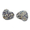 Sparkling Acrylic Heart Beads with Rhinestone Embellishment OACR-NH0001-02B-04-2