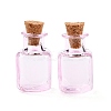 Square Glass Cork Bottles Ornament GLAA-D002-04B-1