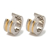 202 Stainless Steel Wide Band Hoop Earring EJEW-H003-05GP-01-1