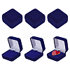 Square Velvet Badge Display Boxes CON-WH0095-172A-1
