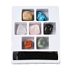 7Pcs Nuggets Chakra Natural & Synthetic Mixed Gemstone Tumbled Polished Stones Collections AJEW-Q152-02-3