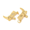 Rack Plating Brass Micro Pave Clear Cubic Zirconia Pendants KK-H486-19G-2